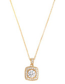 Nadri Cushion Cut Cubic Zirconia Pendant with Pave Frame - GOLD