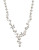 Mmcrystal Crystal Flower and Pearl Necklace - WHITE - 1