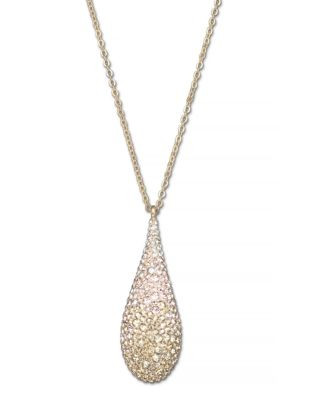 Swarovski Abstract Pendant Necklace - GOLD