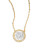 Nadri Goldtone Disc Pendant Necklace - GOLD