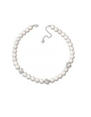 Swarovski Pearl Necklace with Wrapped Crystal Accents - PEARL