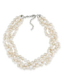 Carolee Oyster Bar Torsade Necklace - WHITE