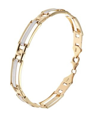 Fine Jewellery 10K Gold Two Tone Flex Bracelet - YELLOW GOLD