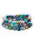 Honora Style Set of 3 Peacock Baroque Cultured Pearl Stretch Bracelets - MULTI COLOURED