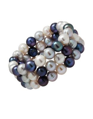 Honora Style Pink Freshwater Pearl Stacked Bracelet - MULTI