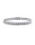 Concerto Diamond Leaf Link Sterling Silver Tennis Bracelet - DIAMOND
