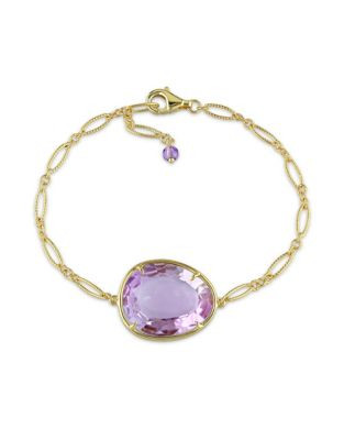 Concerto Amethyst and Yellow Sterling Silver Bracelet - AMETHYST