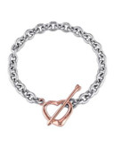 Concerto Two-Tone Sterling Silver Heart Bracelet - TWO TONE