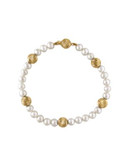 Effy Yellow Gold and Cultured Freshwater Pearl Tennis Bracelet - PEARL