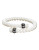 Honora Style Sterling Silver 7 to 8.5mm White Freshwater Cultured Pearl Pallini Coil Bracelet - WHITE