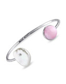Concerto Diamond Pink Opal and 18mm Keishi Pearl Accent Bracelet - OPAL