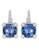 Judith Ripka La Petite Cushion Stone Earring on wire - BLUE CORUNDUM
