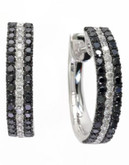 Effy 14k White Gold Diamond Black Diamond Earrings - DIAMOND