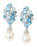 Fine Jewellery Tonal Stone and Pearl Earrings - PEARL