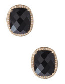 Effy Onyx, Diamond and 14K Yellow Gold Earrings - BLACK