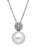 Fine Jewellery Sterling Silver Pearl Earring - WHITE