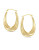 Fine Jewellery 14K Polished Oval Draped Hoop - YELLOW GOLD