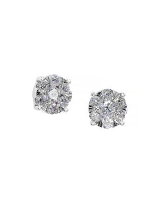 Effy 14K White Gold Diamond Earrings - SILVER