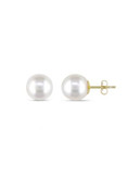 Concerto 9-10mm Round South Sea Pearl Earrings with 14KY Backs - PEARL