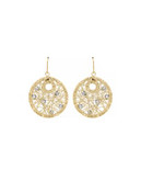 Fine Jewellery 14K Yellow Gold Beaded Web Drop Earrings - GOLD