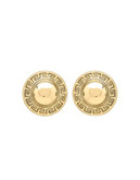 Fine Jewellery 14K Yellow Gold Greek Key Button Earrings - YELLOW GOLD