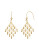 Fine Jewellery 14K Diamond-Shaped Chandelier Earrings - YELLOW GOLD