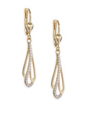 Fine Jewellery 14K Yellow Gold Open Pave Drop Earrings - CUBIC ZIRCONIA