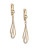 Fine Jewellery 14K Yellow Gold Open Pave Drop Earrings - CUBIC ZIRCONIA