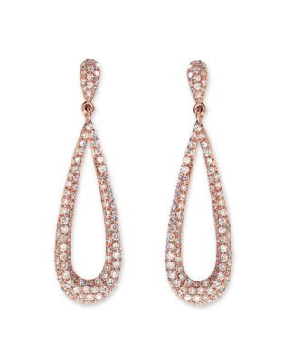 Effy 14K Rose Gold and Diamond Teardrop Earrings - ROSE GOLD