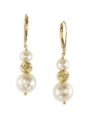 Effy 14K Yellow Gold Freshwater Pearl Drop Earrings - PEARL