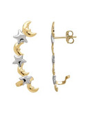 Fine Jewellery 14K Gold Moon and Star Cuffs - YELLOW GOLD