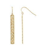 Fine Jewellery 14K Gold Openwork Bar Earrings - YELLOW GOLD