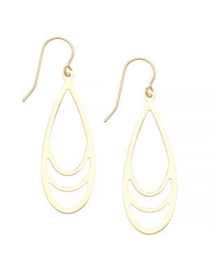 Fine Jewellery 14K Yellow Gold Open Teardrop Earrings - YELLOW GOLD