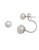 Honora Style Pearl and Sterling Silver C Hoop Earrings - WHITE