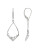 Fine Jewellery 0.1TCW Diamond and 14K White Gold Triangle Earrings - DIAMOND