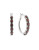 Fine Jewellery Garnet and Sterling Silver Hoop Earrings - GARNET