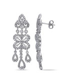Concerto .01 CT Diamond and Sterling Silver Chandelier Drop Earrings - DIAMOND