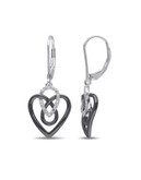 Concerto Diamond Loop Two-Tone Heart Earrings - DIAMOND