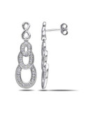 Concerto Diamond Sterling Silver Infinity Hoop Earrings - DIAMOND