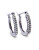 Fine Jewellery 14k White Gold Hoop Earrings with 0.25 Total Carat Weight Diamonds - DIAMOND