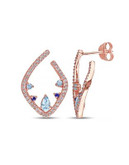 Concerto Topaz and Sapphire Rose-Goldtone Sterling Silver Earrings - MULTI