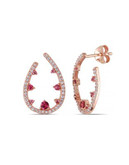 Concerto Tourmaline and Topaz Rose-Goldtone Sterling Silver Earrings - MULTI