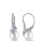 Concerto Sterling Silver and 0.05 TCW Diamond and Freshwater Pearl Earrings - WHITE