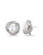 Concerto White Pearl 0.25 tcw Diamond and Sterling Silver Stud Earrings - WHITE