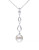 Concerto White Pearl 0.04 tcw Diamond and Sterling Silver Flower Drop Earrings - WHITE