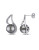 Concerto 9-9.5mm Black Tahitian Pearl with 0.06 TCW Diamond Accent Sterling Silver Drop Earrings - PEARL