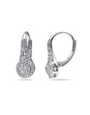 Concerto .25 CT Diamond and Sterling Silver Halo Earrings - DIAMOND