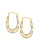 Fine Jewellery Two-Tone 14K Gold Diamond-Cut Oval Hoop Earrings - YELLOW GOLD