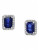 Effy 14K White Gold Diamond Natural Diffused Ceylon Sapphire Earrings - BLUE
