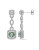 Concerto 2.8TCW Green Amethyst and Diamond Sterling Silver Drop Earrings - AMETHYST